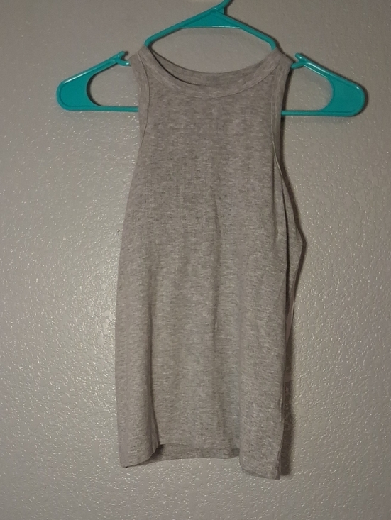 Spiritual Gangster Tops - Spiritual Gangster Light Gray Ribbed High-Neck Tank